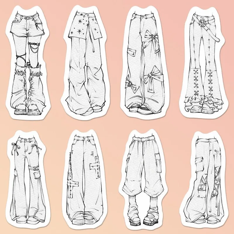 59 قطعة من ملصقات الديكور على شكل شخصية كرتونية للملابس الإبداعية على الجدران #3