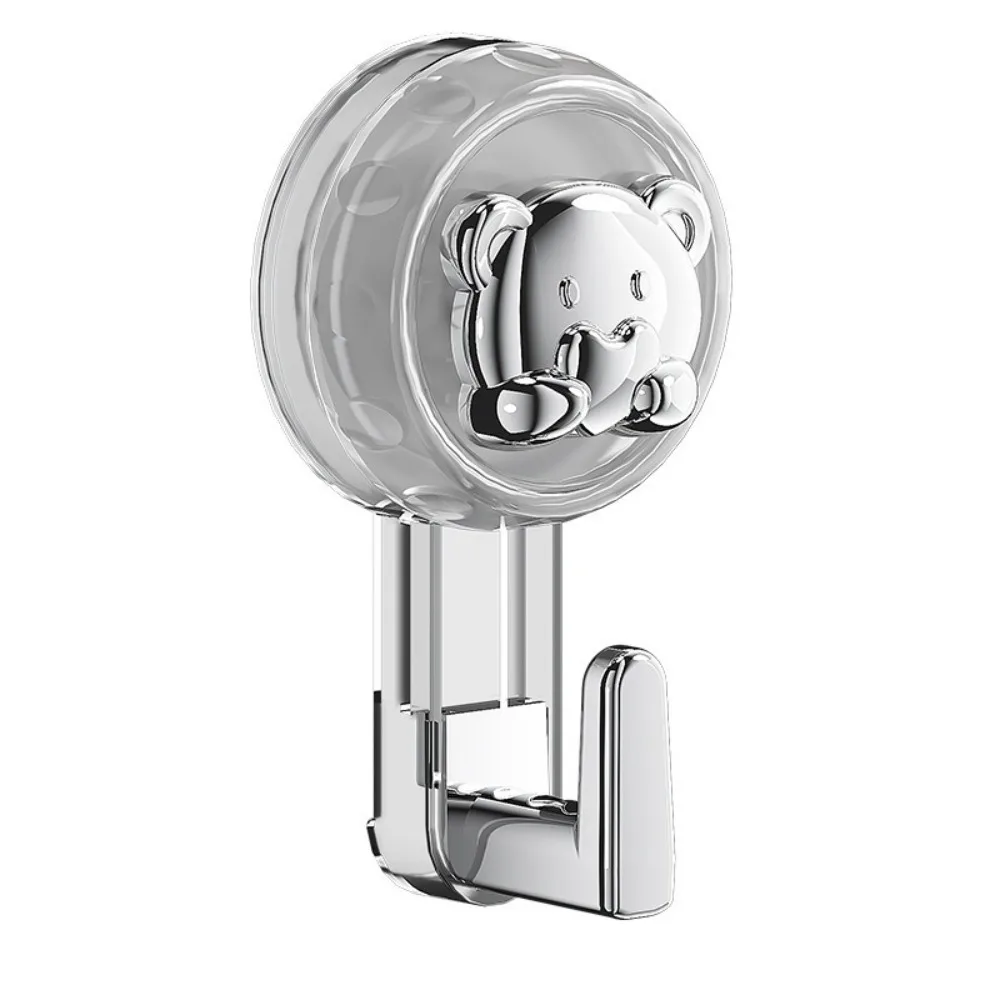 

New Cute Bear Suction Cup Hook Not Drill Multifunctional Wall Hanging Hook Hole-Free Keychain Hook Home Supplies