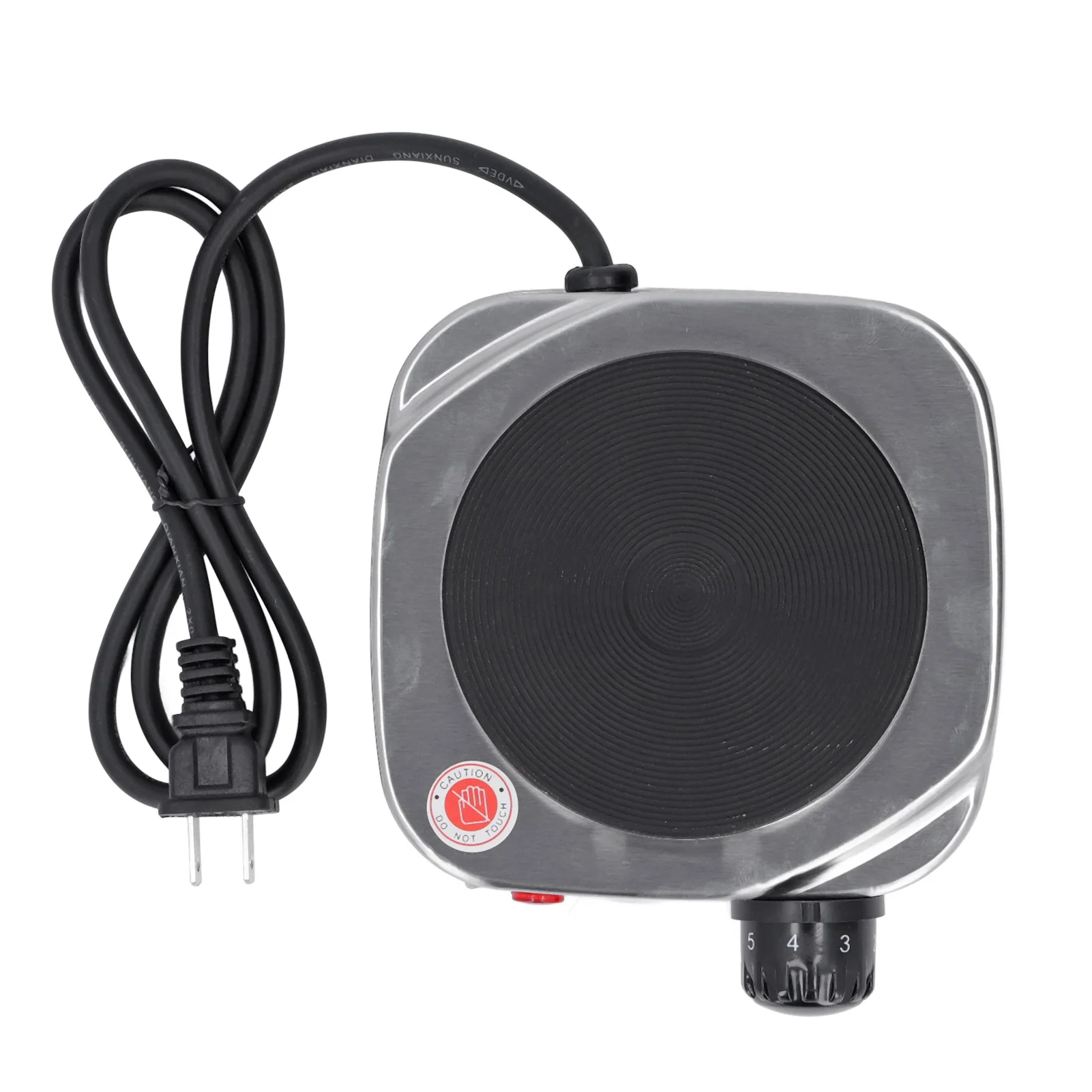 ポータブル電気加熱プレート,500W, 110V,ステンレス鋼ストーブ,お手入れが簡単,便利