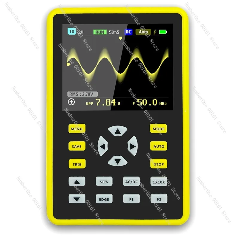 

5012H 2.4-inch IPS screen digital oscilloscope 100MHz analog bandwidth supports waveform storage