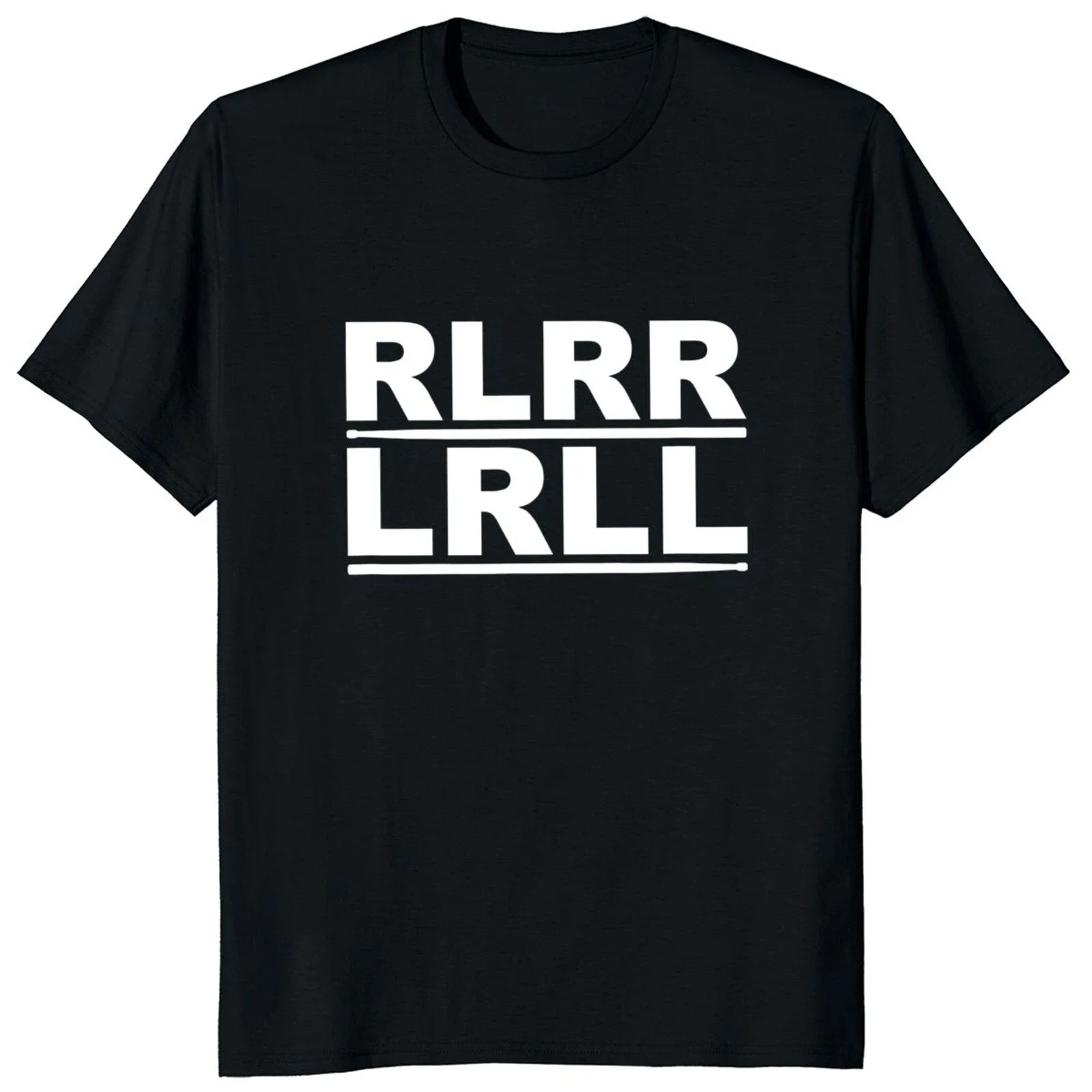 

summer tops RLRR LRLL T Shirt Funny Drummer Paradiddle Drum Lovers Short Sleeve High Quality Unisex Casual T-shirts