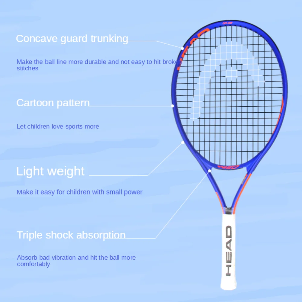 New Tennis Racket with Bags Sport for Kids Children 21 23 25 Inch Full Carbon for Beginners 4-16years Old