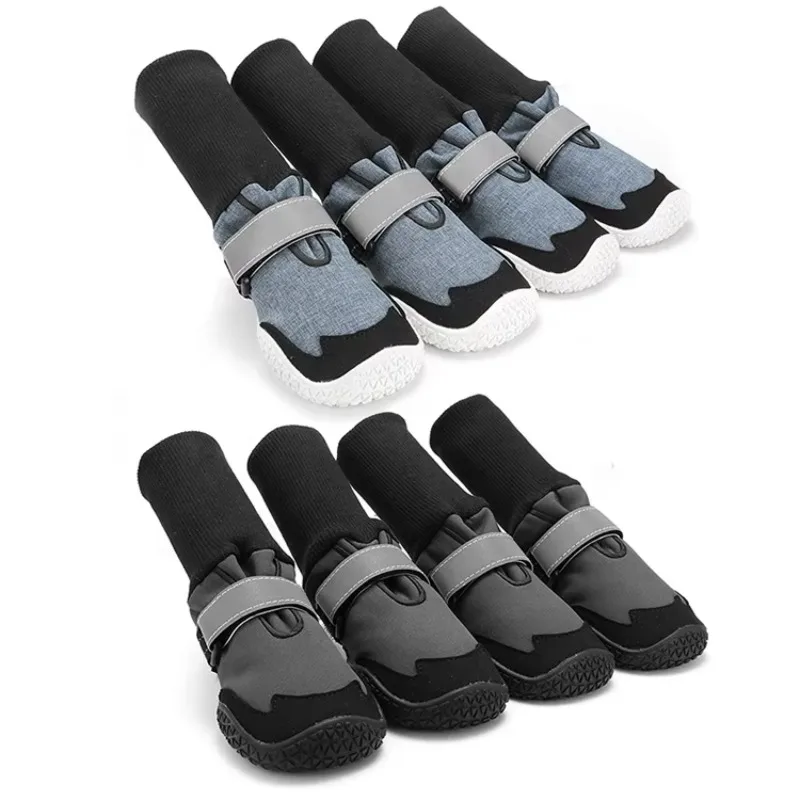 Christmas Winter Suit Snow Boots With Reflective Strips Non-Slip Rubber Sole Luxury Dog Accessories