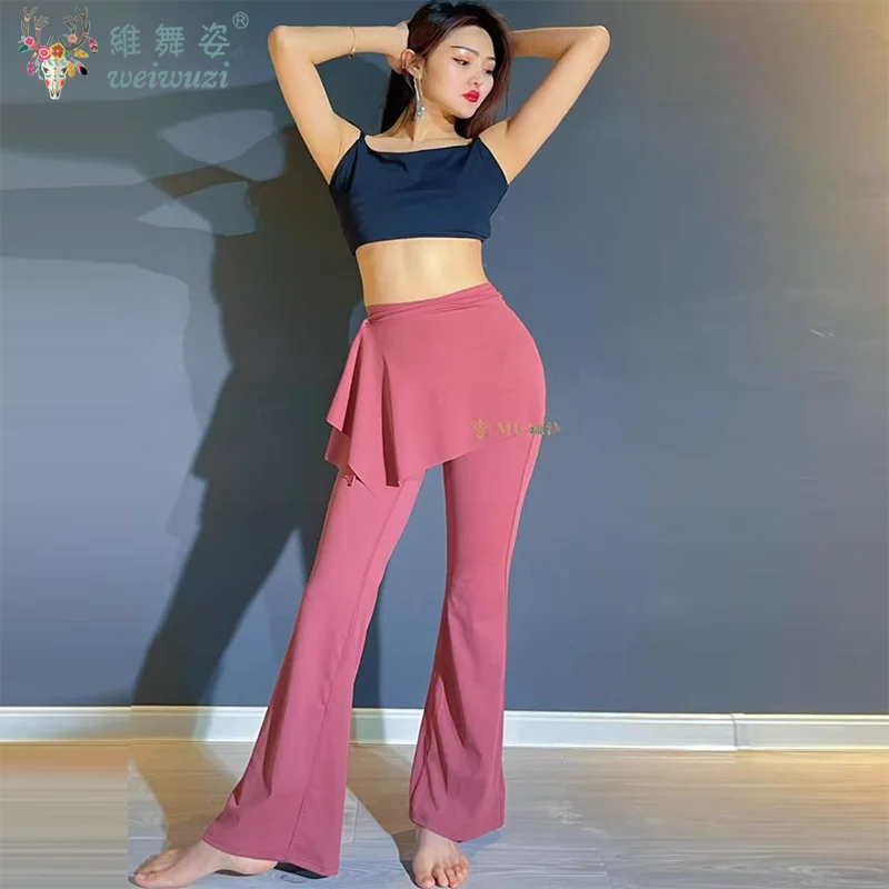 

Belly Dancing Practice Pants for Women Comfortable Breathable High Waisted Slimming Trousers Oriental Dance Training Clothing