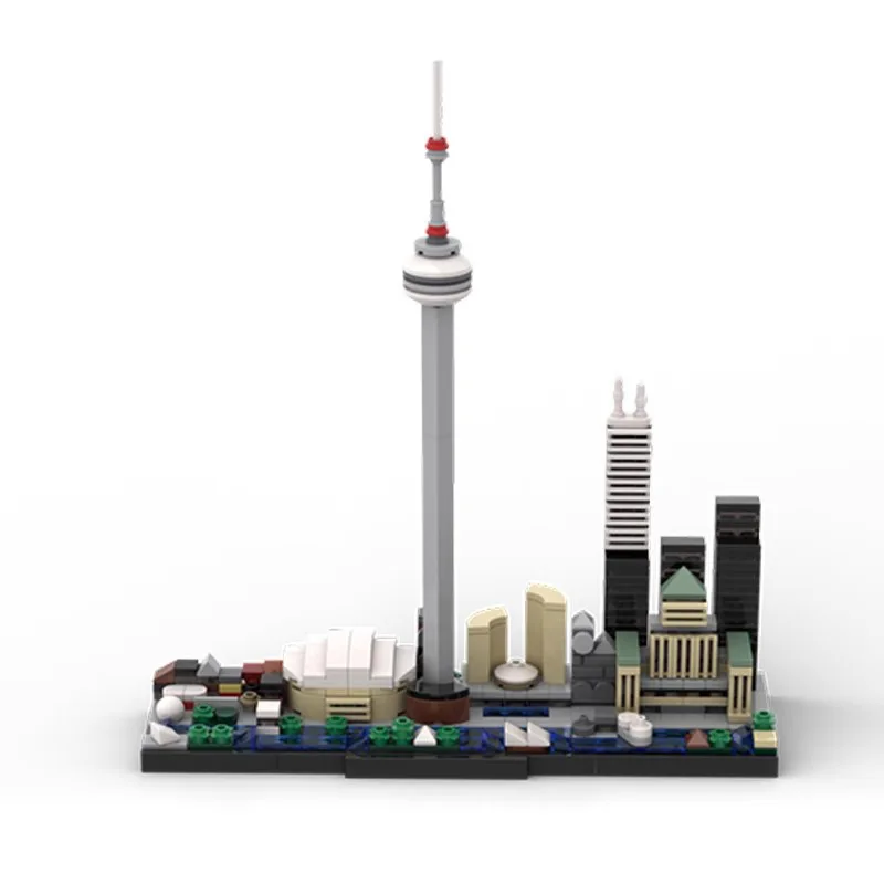 

Skyline Series Toronto City Skyline Building Blocks MOC-156914 Famous Urban Architecture Assembly Model Puzzle Toy Birthday Gift