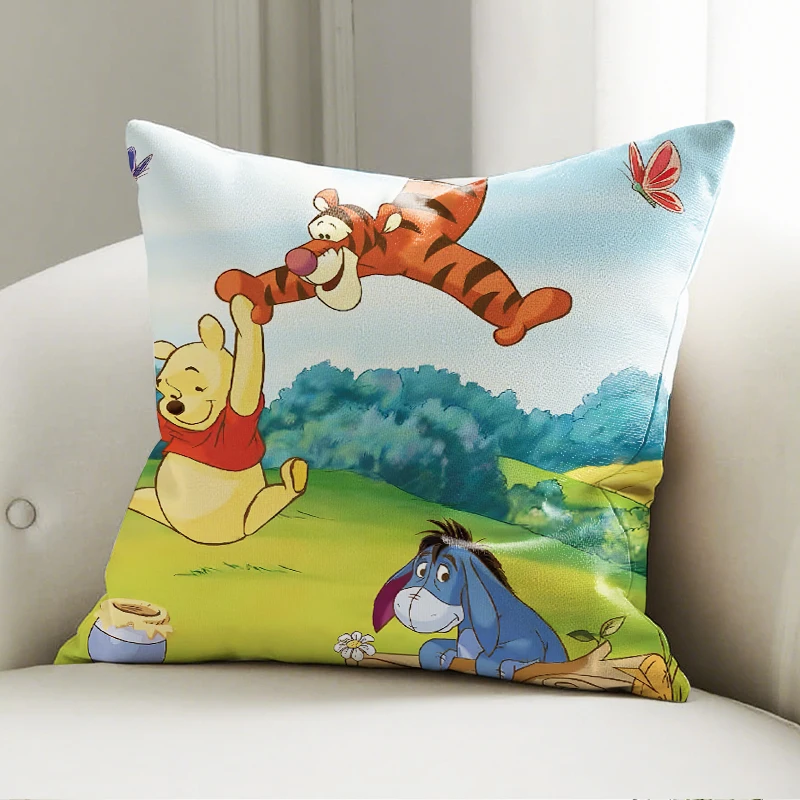 

Disney Winnie The Pooh Famliy Pattern Decorative Cushion Sofa Bedroom Kids Room Decor Gift