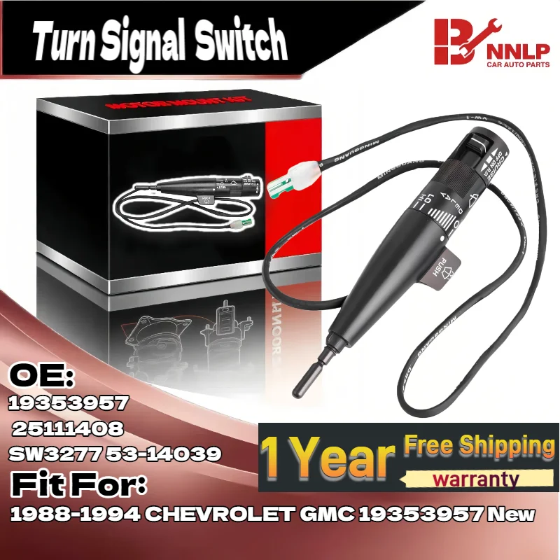 

Turn Signal Multifunction Switch Cruise For 1988-1994 CHEVROLET GMC 19353957 New 25111408 SW3277 53-14039