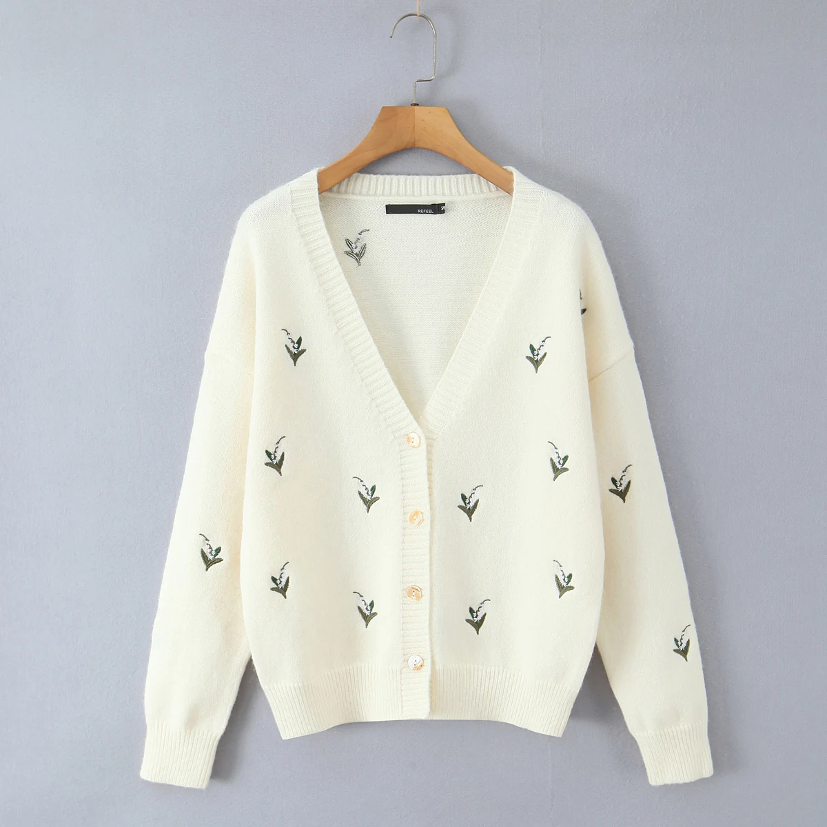 

Autumn Winter Lapel Rib Knitted Zip Up Oversized Cardigan Woman Front 2 pockets Full Sleeve Loose Sweater Jumper Knitwear