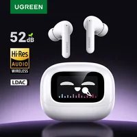 UGREEN LCD a todo Color pantalla inteligente inalámbrico TWS auriculares Bluetooth auriculares 52dB cancelación activa de ruido ANC auriculares internos