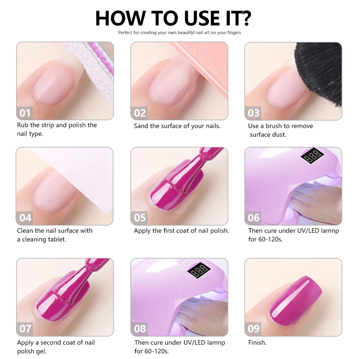 9 pièces 8ml Gel vernis à ongles ensemble 9 couleurs rouge bleu noir série classique couleur Gel vernis, UV LED polymérisation Gel vernis pour Salon à domicile Na