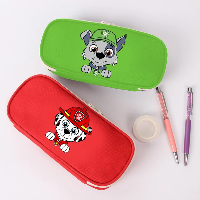 Paw Patrols Federmäppchen aus Segeltuch, Stifttasche für Schüler, Schulbedarf, Schreibwaren, Federmäppchen, Kawaii, für Damen und Herren, Geburtstagsgeschenk