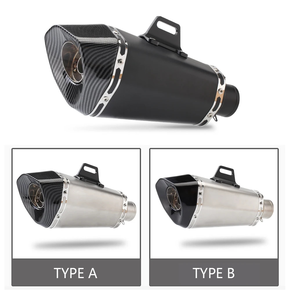 Universal 51MM motorcycle exhaust muffler pipe modified scooter racing exhaust For Honda Yamaha s1000RR cbr1000 R7 MT09 PCX XMAX