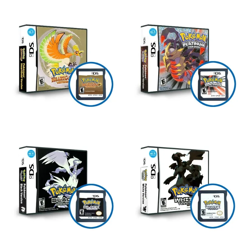 Tarjeta de juego Pokémon NDS 3DS 2DS DS SoulSilver HeartGold Platinum, tarjeta de juego BLACK, coleccionismo, pasatiempos, juego clásico
