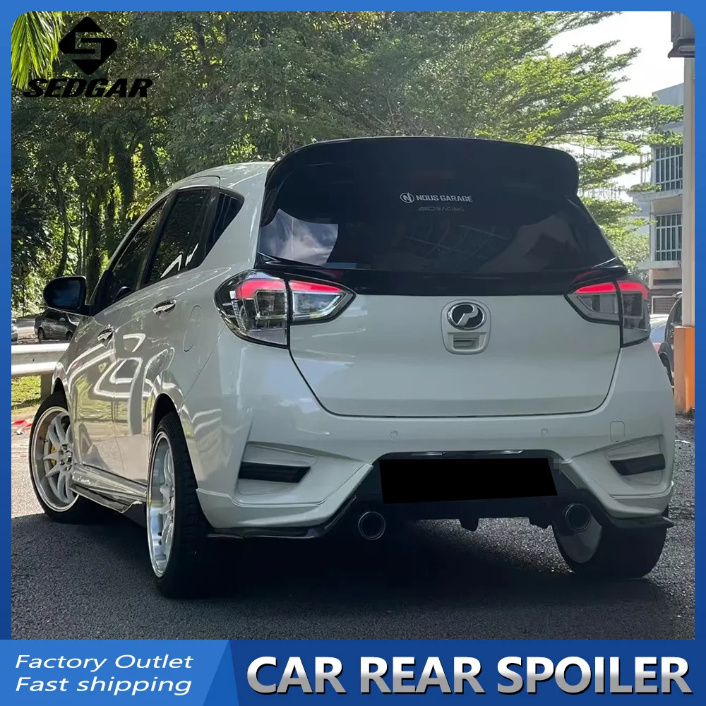 For 2018 2019 2020 Perodua MYVI Trunk Spoiler Original Style High Quality ABS Plastic Unpainted Spoiler Trunk Boot Wing Spoiler