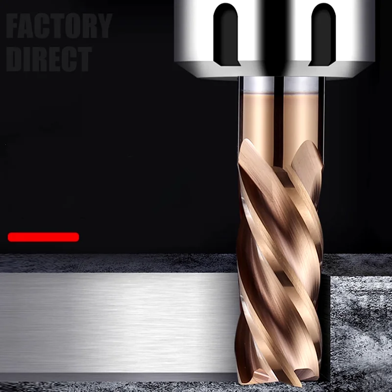

HRC55 Carbide end mill 1 2 4 5 6 8 10 12mm 4Flutes Milling Cutter Cutting Iron Cutter CNC Maching EndMill Milling Cutter