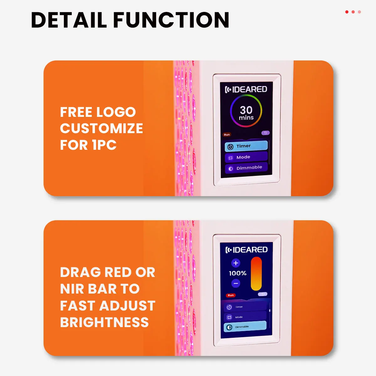 IDEATHERAPY Dekat Terapi Cahaya Led Inframerah Panel Terapi Lampu Merah Seluruh Tubuh Lampu Terapi Lampu Merah Untuk Komersial