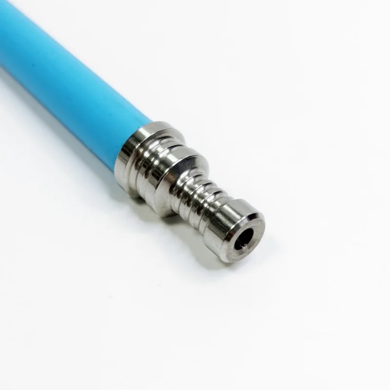 قطعة واحدة من قطعة الفولاذ المقاوم للصدأ 510 مع ملحق مفصل من القش على شكل خطوة لولبية #2