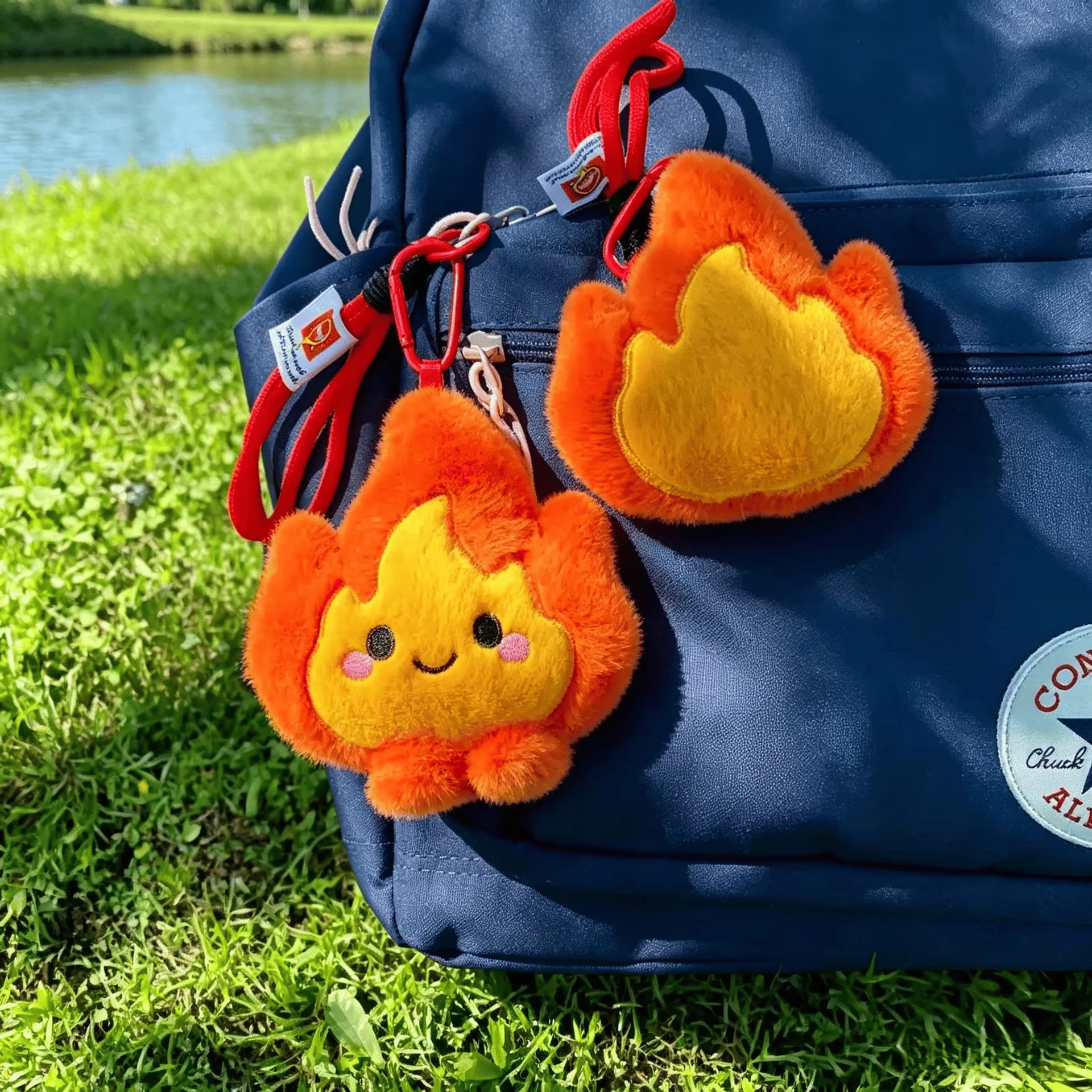Embroidery Charm - Kawaii Little Spark Pluche Sleutelhanger Afneembare