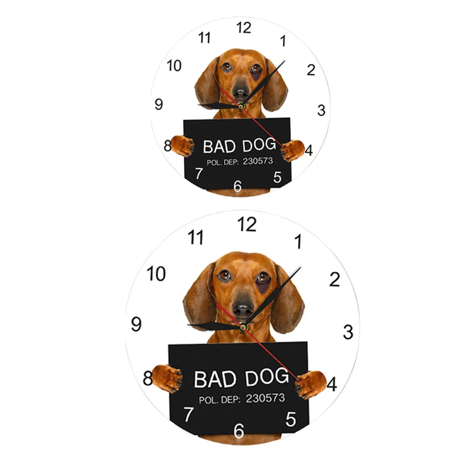 Dachshund Wall Clock Arabic Numerals Cute Practical Creative Convenient Wall Decor for Bedroom Kitchen Living Room Kids Room