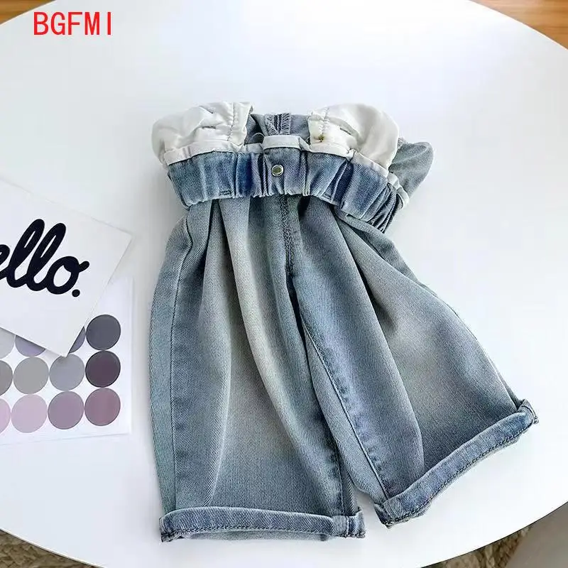 1-6 Y Spring Autumn New Children Clothes Girl Cotton Cowboy Pants Boys Cartoon Pants Toddler Kids Fashion Jeans Long Trousers