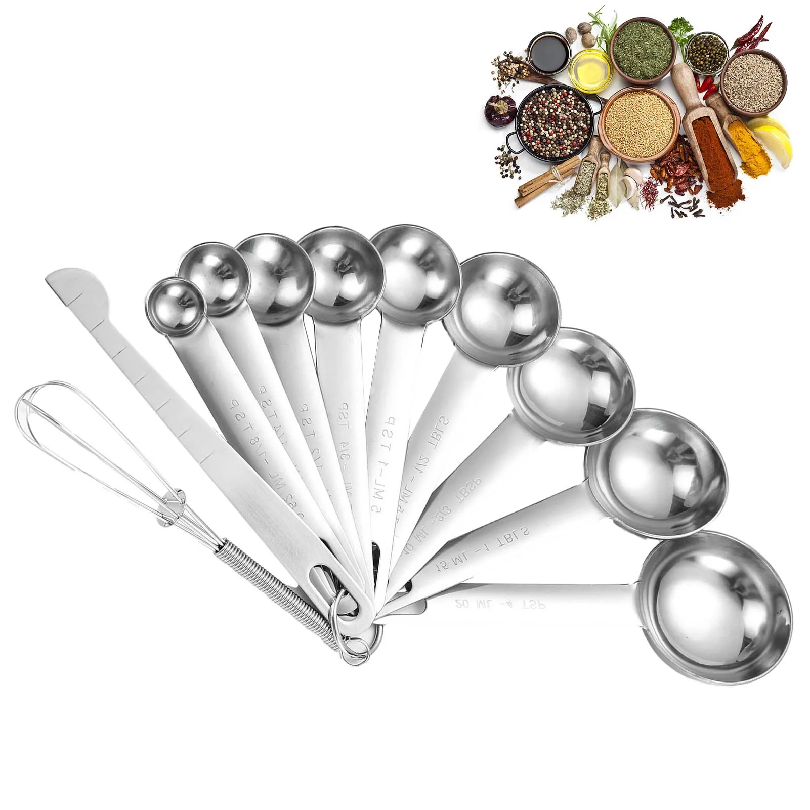 

Measuring Cups Stackable Kitchen Measuring Spoon Set Stainless Steel Tablespoons Home Measuring Cups And Spoons Set