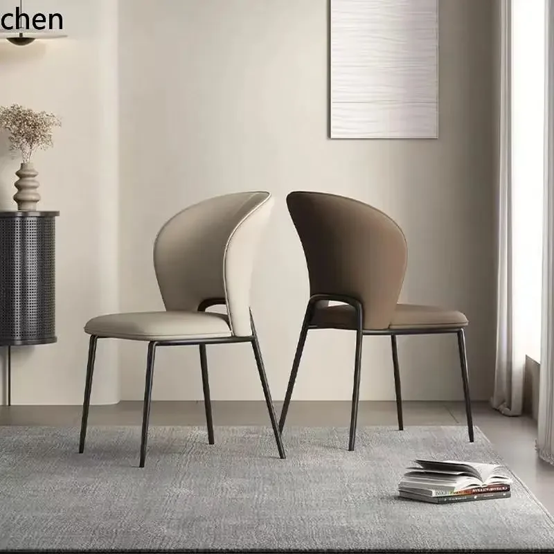 

YFY Popular home dining chair thickenedcasual modern leather back chair new arrival commercial use