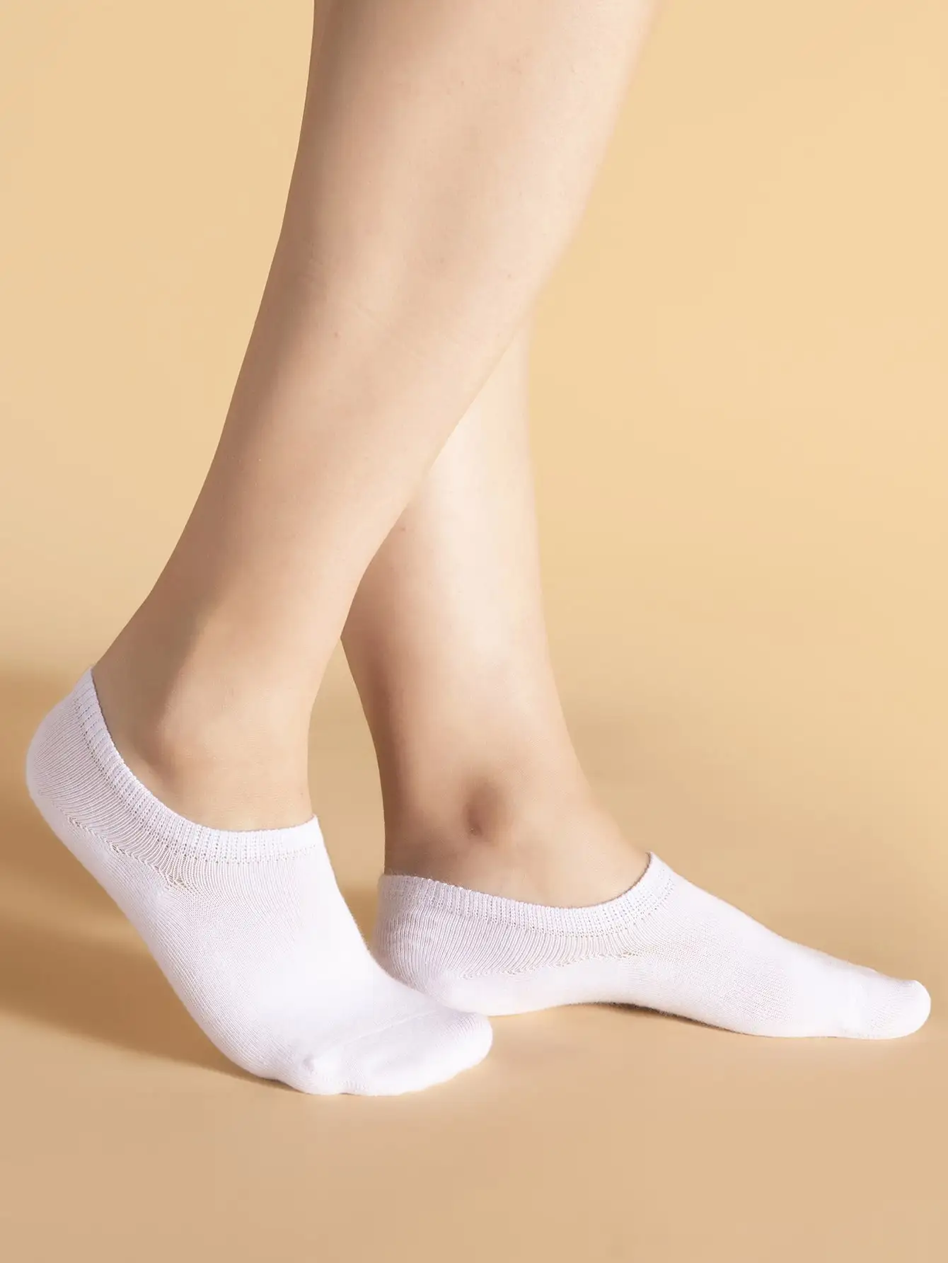 5 Pairs Women 3 Colors No Show Socks Non Slip Low Cut Cotton Invisible Liner Socks image 2