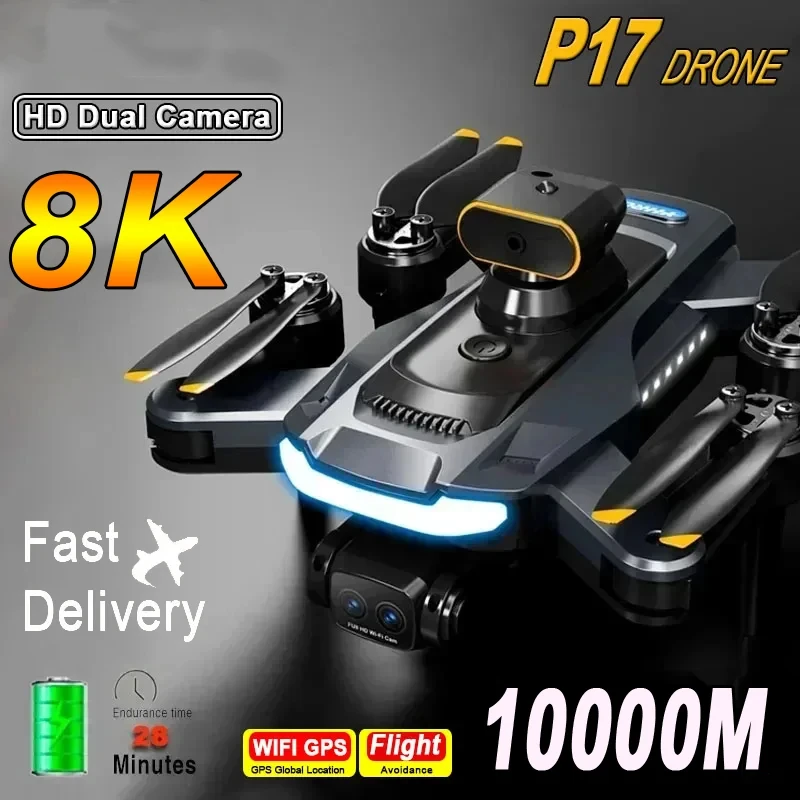 New P17 5G GPS Drone Professional HD Aerial Photography Four-Camera Omnidirectional Obstacle Avoidance Drone Toys