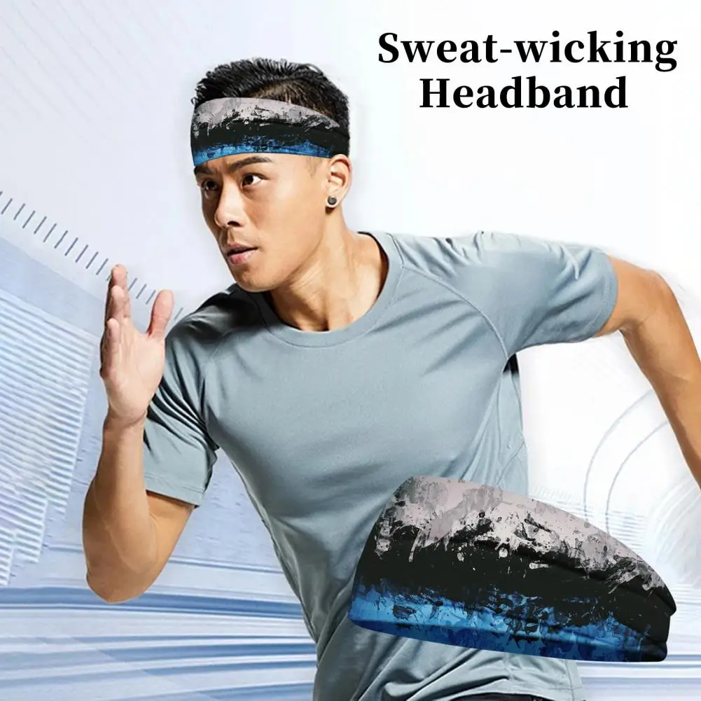 Sports Sweatband Workout Headband Sweatband Elastic Non-slip Moisture Wicking Yoga Running Headband Hair Band Sports Supplies