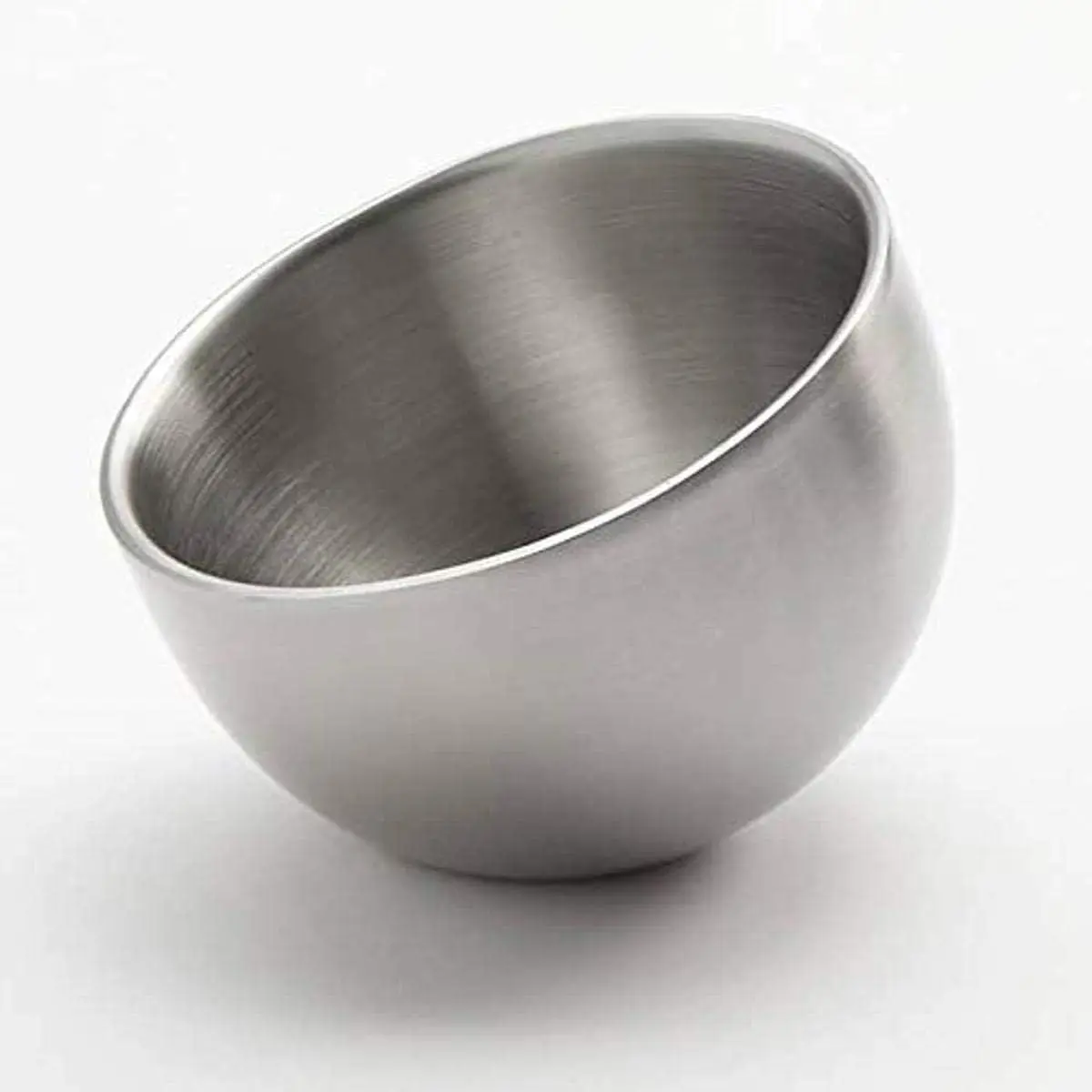 American Metalcraft DWSS5, Tazón para Salsas de Acero Inoxidable de Doble Pared y Diseño Angulado, 3.7" L x 3.5" W x 2.85" H, 5 Onzas