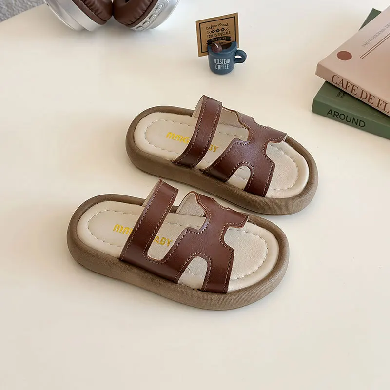 2025 Summer New Children Sandals for Girls Boys Fashion Korean Style Soft Non-slip Versatile Chic Open-toe Casual Beach Shoes