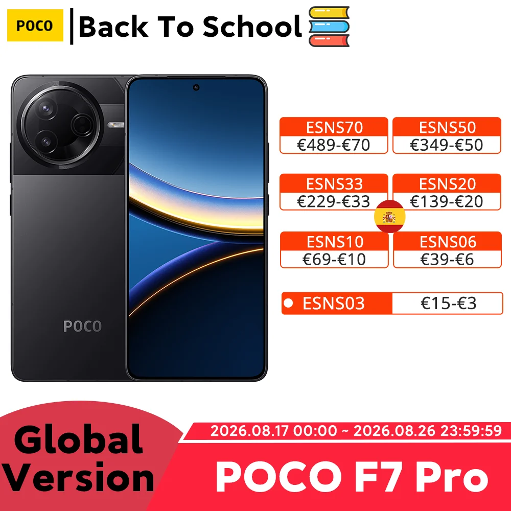 POCO F7 Pro Versión Global, Teléfono Inteligente con Snapdragon 8 Gen 3, Pantal…