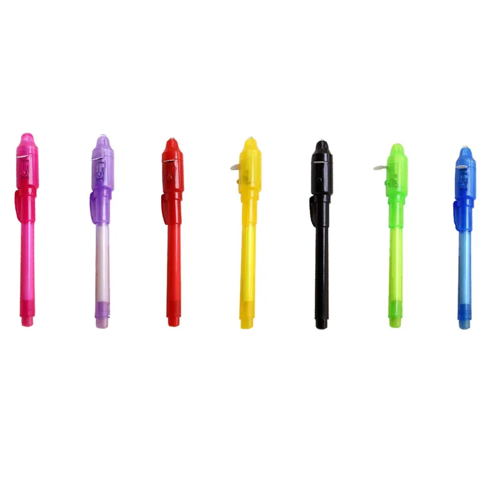 14 قطعة قلم حبر غير مرئي علامة الأشعة فوق البنفسجية الفلورسنت لفحص العملات الأمنية واستخدام بنك الحفلات