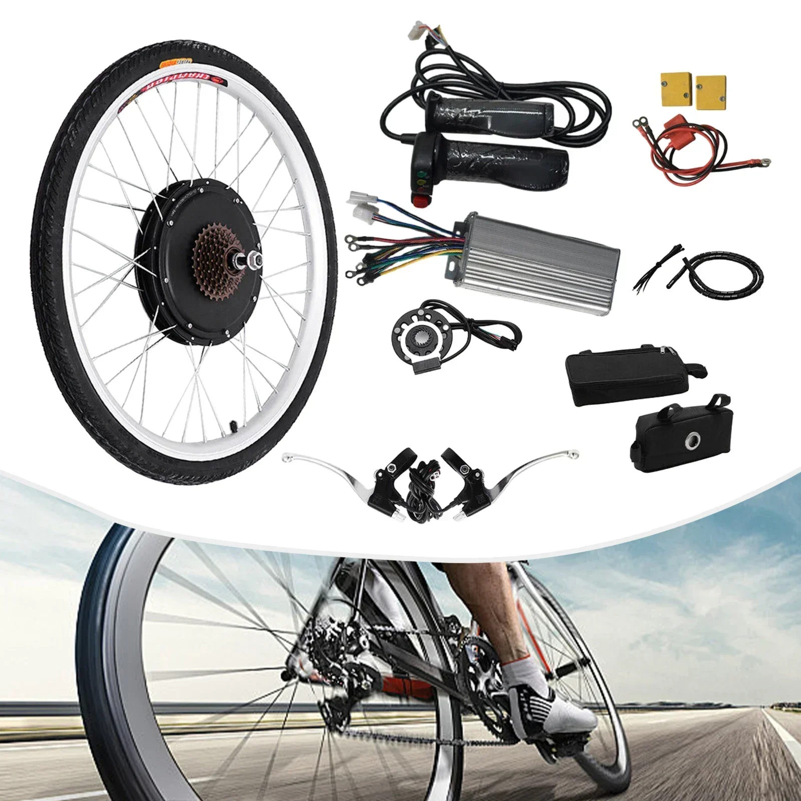 Electric Bike Conversion Kit 48V 1000W Rear Wheel Electric Bicycle Motor Conversion Kit E-bike Hub Motor 26