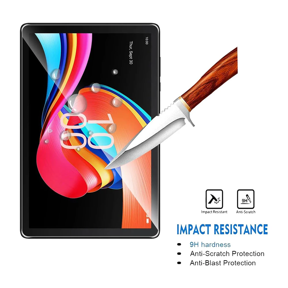 2PCS Für TCL Tab 10L Gen 2 Gehärtetem Glas Screen Protector 10,1 Zoll 9H Tablet HD Anti-Scratch schutz Film