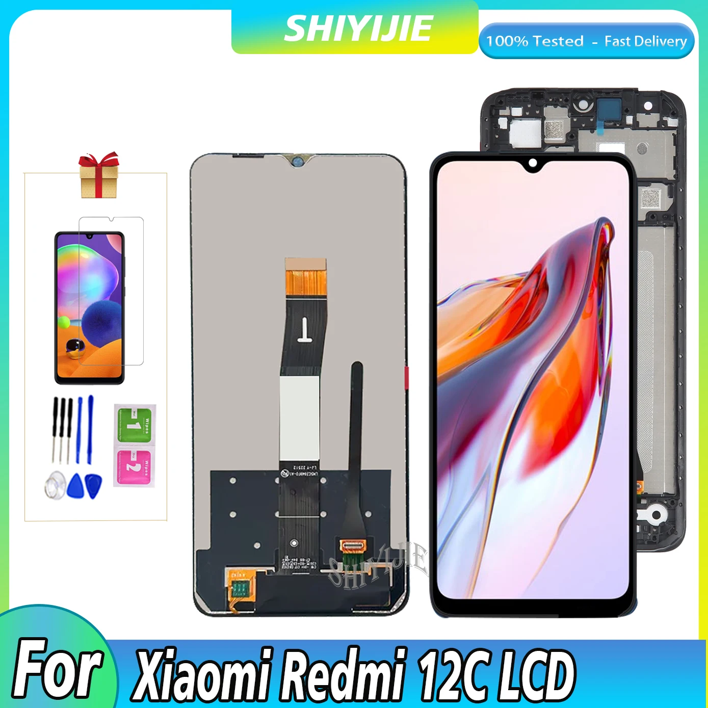 

ЖК-дисплей 6,71 дюйма для Xiaomi Redmi 12C, ЖК-дисплей с сенсорным экраном и дигитайзером для Xiaomi 12C, mi 12C, 22120RN86G, сменная панель дисплея