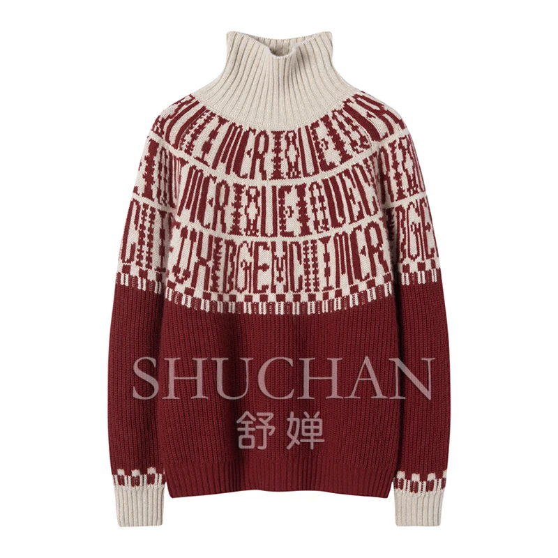 Turtleneck sweater women 100% cashmere new festival pull coreen  sueter mujer invierno pullover