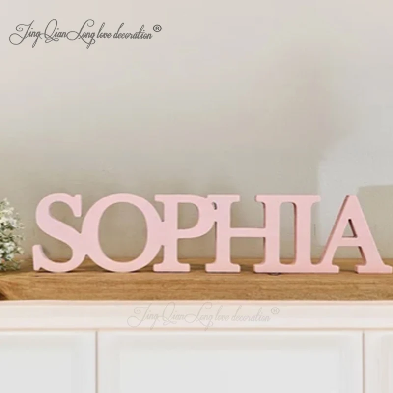 Custom Freestanding Name Sign, Custom Name Sign, Nursery Name Sign, Baby Name Sign, 3D Name Sign, Wooden Name Cutout