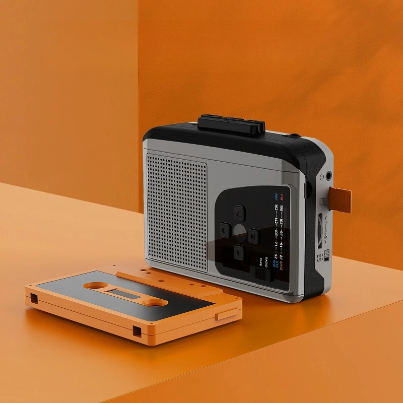 

Portable Cassette Player with AM/FM Radio,Cassette to MP3 Converter save in SD Card Sound Recorder Built-in Speaker