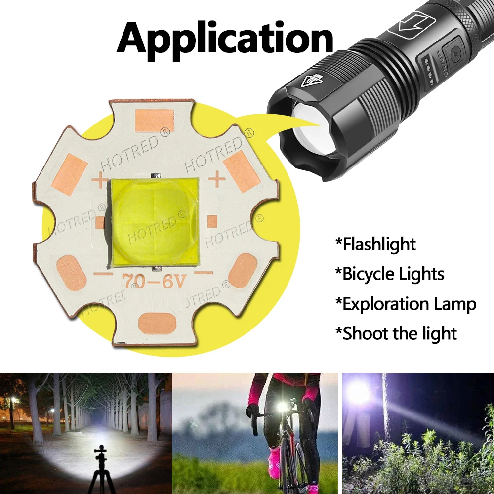 XHP70.3 LED Chip High Power Lamp Ceramic Beads7070 40W DC3V 6V 12V Cold Warm White XHP70.2 XHP50.2  Flashlight Head/ Searchlight