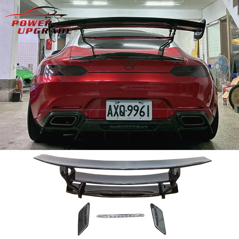 Carbon Fiber Rear Wing Trunk Lip Tail lift Spoiler Car Accessories Car Modification Parts For Mercedes-benz Amg Gt Gtc Gtr Gts