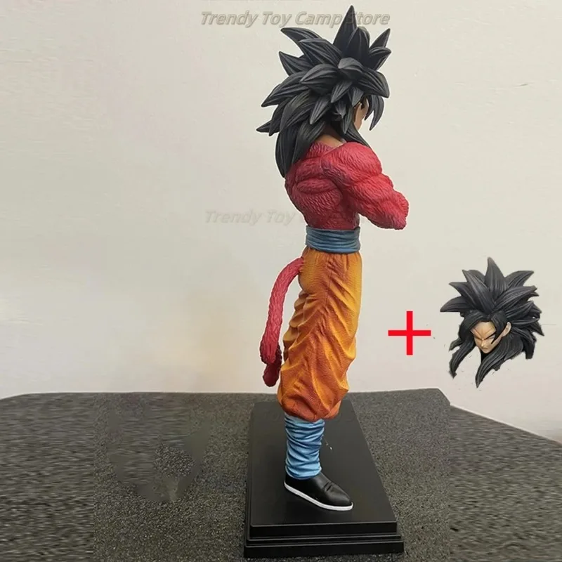 【En stock】animación Dragon Ball Ssj4 Wukong personaje Super Saiyan personaje de acción 34cm estatua de Pvc colección modelo juguete para regalo