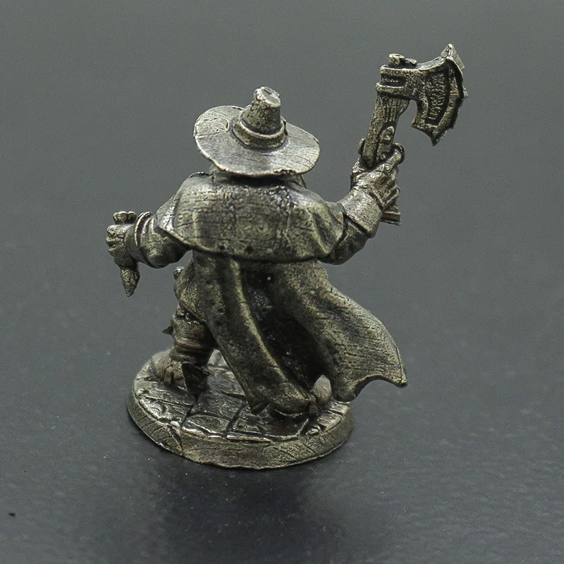 مصغرة الرجعية قزم ماج الجندي النحاس تمثال المحارب نموذج مكتب ديكور غرفة ديكور لعبة قطع الشطرنج المنمنمات الأولاد هدية #3