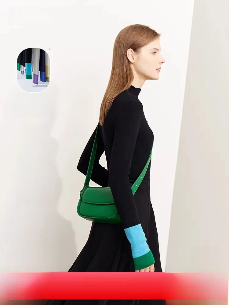 

Slim Fit f High Ne Knitted Sweater 45 Combed Yarn Commute Sle Faionable Sve Color Blo Winter New Arrival