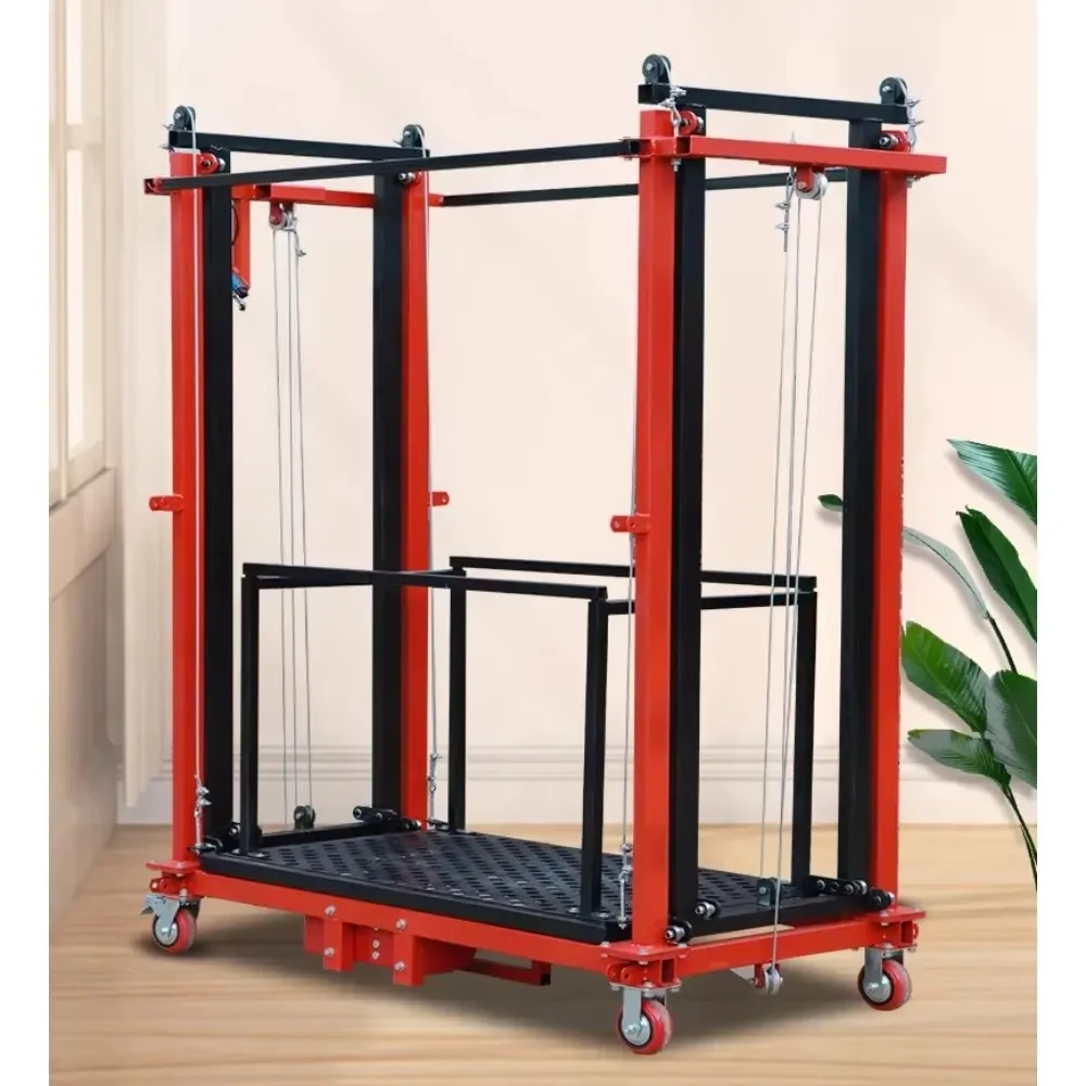 ترقية جديدة لعام 2025، سقالات كهربائية، جهاز تحكم عن بعد كهربائي، سقالات تلسكوبية، مصعد تسلق قابل للطي #6