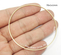 20pcs Round Circle Charm, Metal Circle Rings, 70mm, Brass Round Earring Charms, Jewelry Making, Brass Decoration - R577