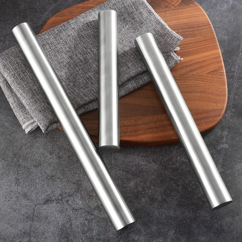 Rodillo de Acero Inoxidable 304 para Masa, Pastelería, Pasta, Pizza, Cortador de Pan, Herramienta de Repostería para Uso Doméstico, Rodillo para Dumplings