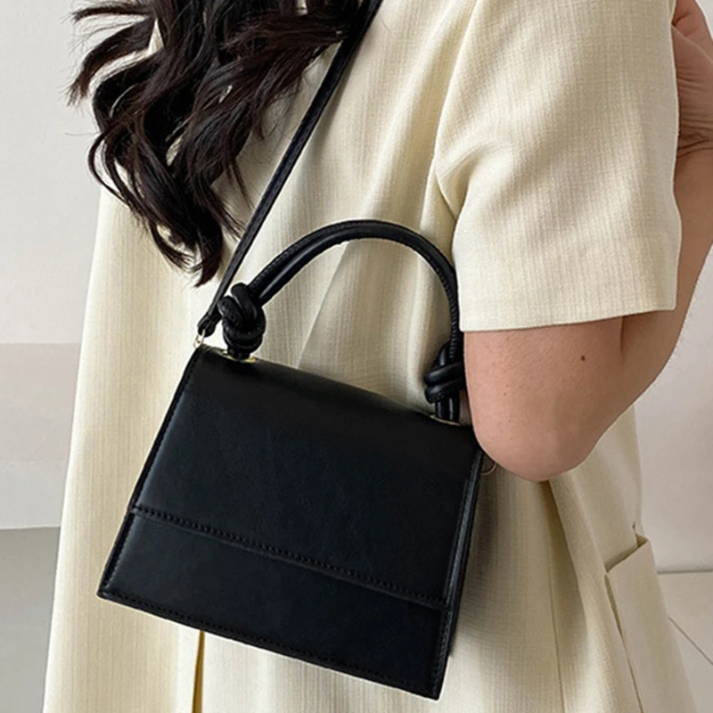 

Ladies Crossbody Bags Fashion Shopping Bag Retro Casual Women Totes Shoulder Bags Female PU Solid Color Handbag for Women