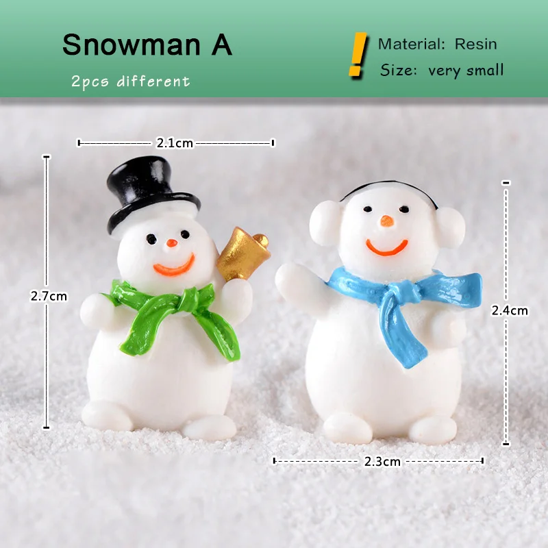 Figurine Miniature de noël, arbre de père noël, cerf, bonhomme de neige, modèle maison de poupée, An