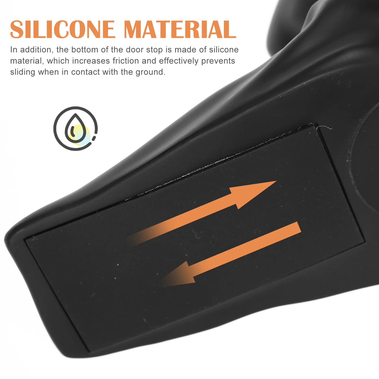 

1pc Stopper Plastic Anti Collision Door Stops Wedge Buffer For Home Room Use Punch-Free Door Holder Practical Safety Accessory